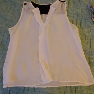 Sheer white with lace trim blouse BOGO ITEM